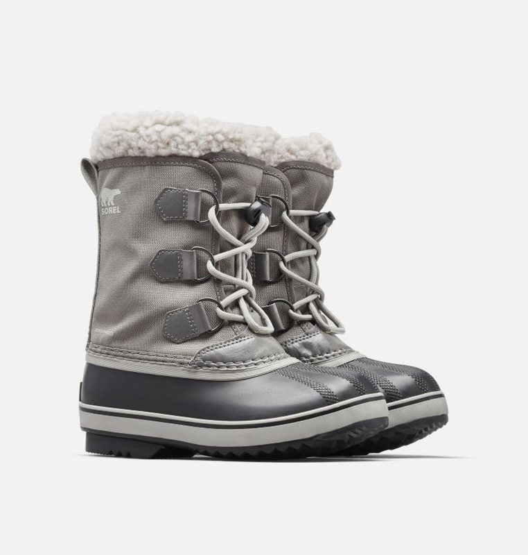 Kids Snow Boots Grey/Black - Sorel Youth Yoot Pac™ Nylon - 471-MTKGIW